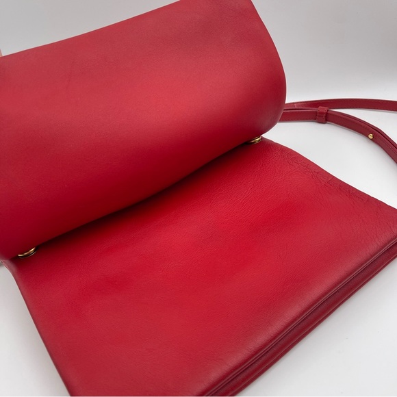 Celine trio crossbody leather messenger handbag in red size large - Picture 16 of 16